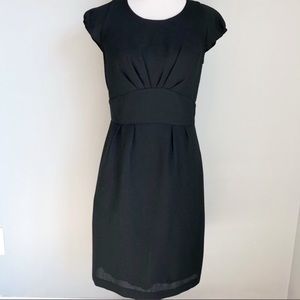 Karin Stevens Black Cap Sleeve Lined Dress, size 10
